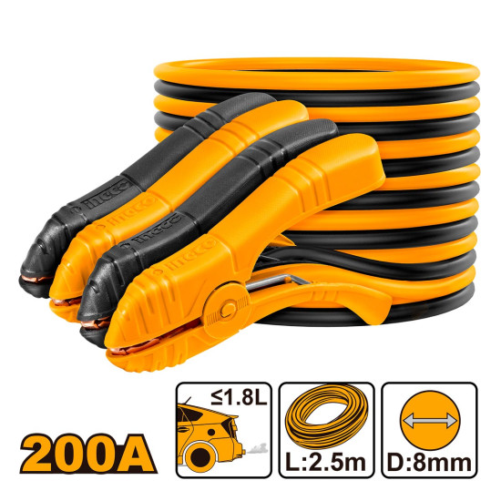 INGCO Καλώδια μπαταριών 200Α HBTCP2001