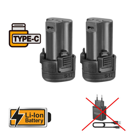 INGCO Παλμικό κατσαβίδι μπαταρίας 12V Li-Ion USB Type-C CIRLI12015
