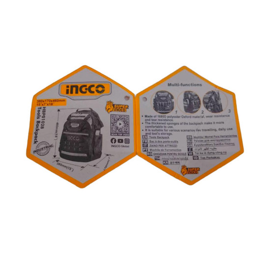 INGCO Εργαλειοθήκη σακίδιο πλάτης HBP01028
