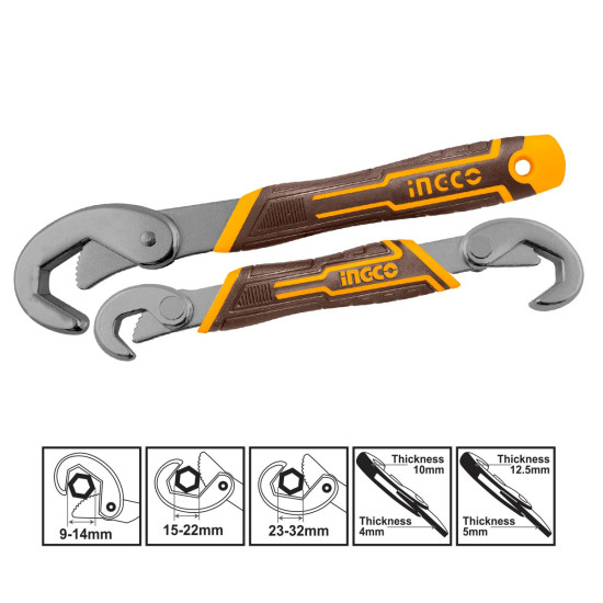 INGCO Πολύκλειδα 9-32mm σετ 2 τεμάχια HBWS09328