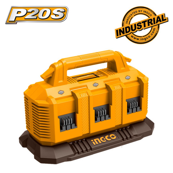 INGCO Ταχυφορτιστής 6 θέσεων 6x20V 4A FCLI2064
