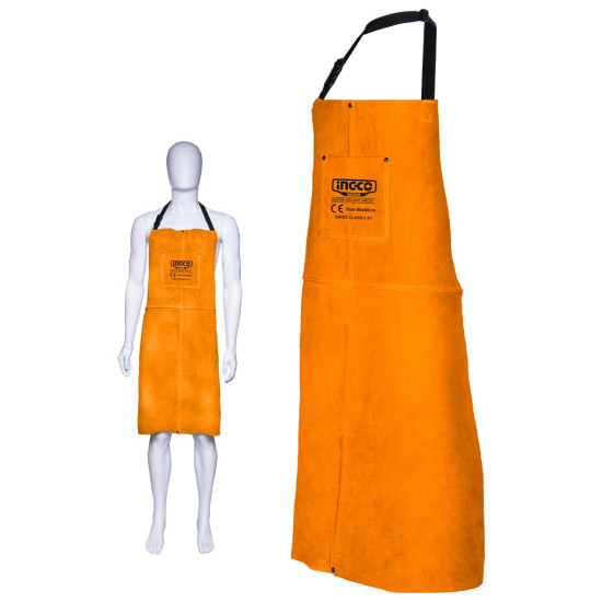 INGCO Ποδιά δερμάτινη ηλεκτροσυγκολλητή 90Χ60cm one size HGVA03