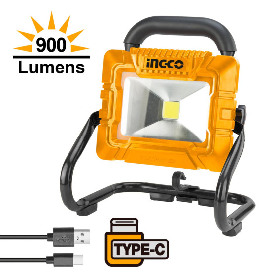 INGCO Προβολέας μπαταρίας 3.6V USB Type-C 500-900 lumen HRLF4415