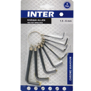 INTER Κλειδιά allen σετ 8 τεμάχια 738911