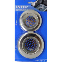 INTER Φίλτρα Σχαράκια νεροχύτη inox σετ 2τεμ. 65+75mm 