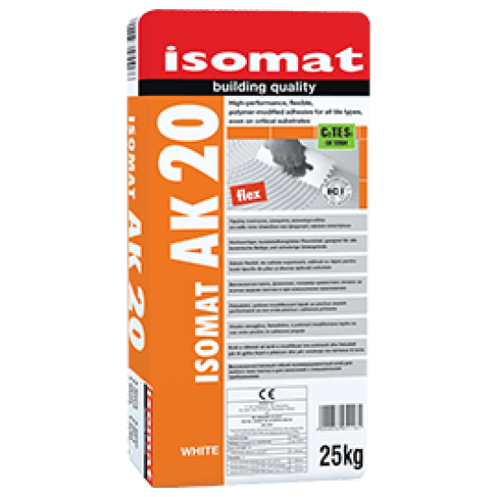 ISOMAT Κόλλα πλακιδίων λευκή 25kg AK-20