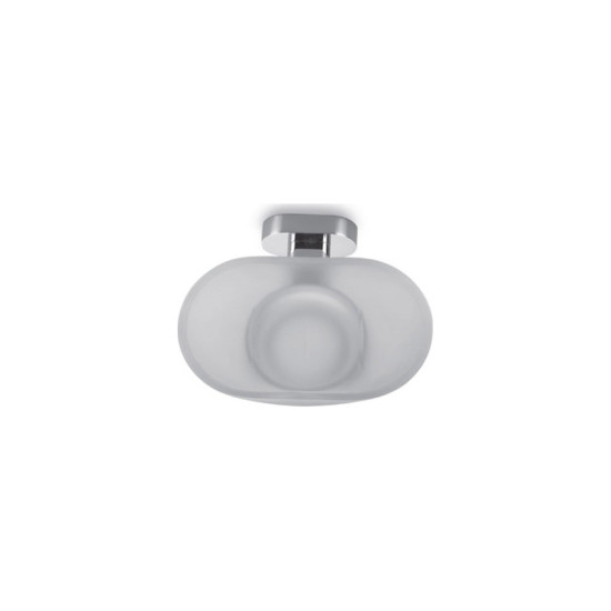 Σαπουνοθήκη γυάλινη χρωμέ NEW OVAL KARAG