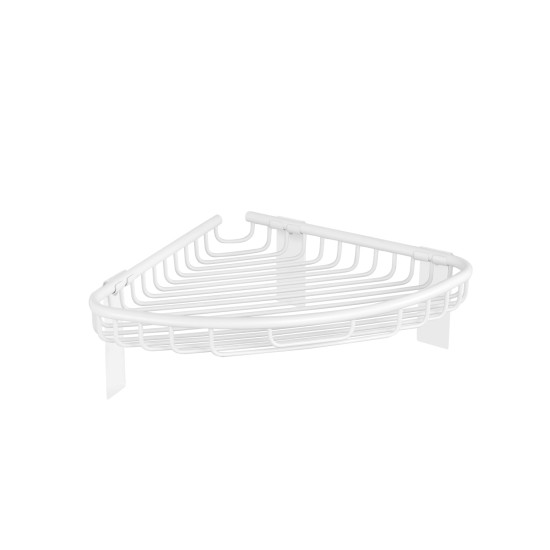 Καλάθι γωνιακό σχαρωτό RETI 9637 66 Λευκό ματ KARAG 21x21x3cm