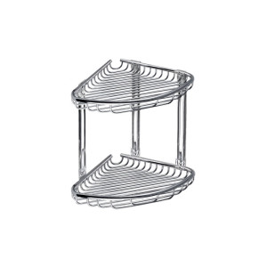 Γωνιακό καλάθι σχαρωτό διπλό χρωμέ RETI 21x21x27cm KARAG