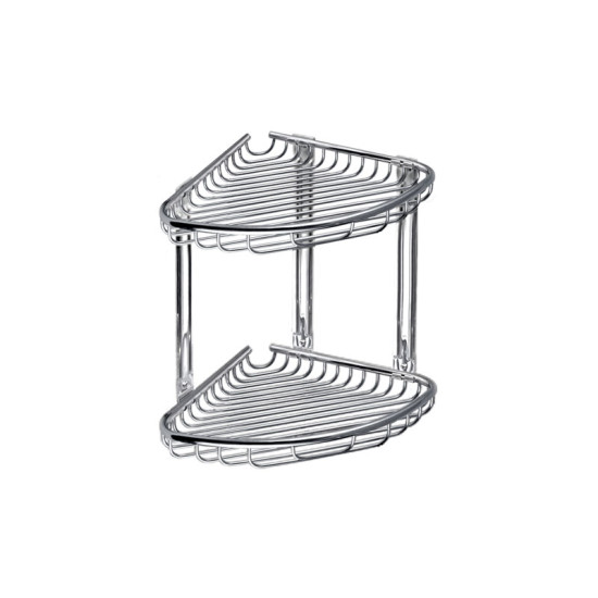 Γωνιακό καλάθι σχαρωτό διπλό χρωμέ RETI 21x21x27cm KARAG