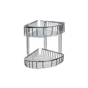 Γωνιακό καλάθι σχαρωτό διπλό χρωμέ RETI 21x21x33cm KARAG