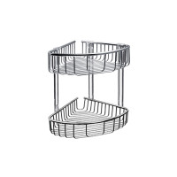 Γωνιακό καλάθι σχαρωτό διπλό χρωμέ RETI 21x21x33cm KARAG