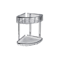 Γωνιακό καλάθι σχαρωτό διπλό χρωμέ RETI 21x21x29cm KARAG