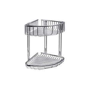 Γωνιακό καλάθι σχαρωτό διπλό χρωμέ RETI 21x21x29cm KARAG