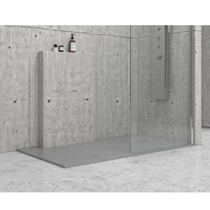 Ντουζιέρα ορθογώνια υψηλής αντοχής PIETRA Cemento KARAG 90x140x3cm