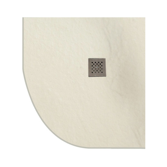 Ντουζιέρα ημικυκλική υψηλής αντοχής PIETRA Cream KARAG 90x90x2,5cm