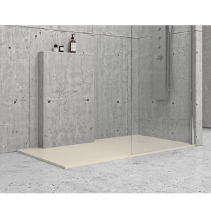 Ντουζιέρα τετράγωνη υψηλής αντοχής PIETRA Cream KARAG 80x80x2,5cm