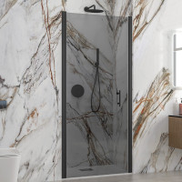 Καμπίνα από τοίχο σε τοίχο με fume κρύσταλλο S 28 ALTO PORTA Black KARAG 75x200cm