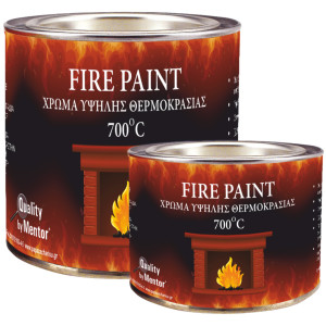 MENTOR Χρώμα Υψηλής θερμοκρασίας έως 700°C 150ml ασημί