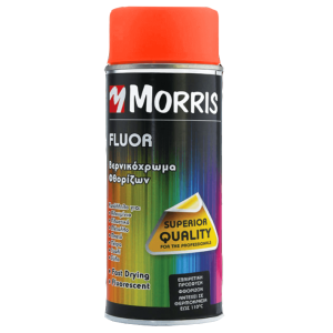 SPRAY MORRIS Σπρέι Φθορίζων Βερνικόχρωμα Κόκκινο/Πορτοκαλί Morris 400 ml 