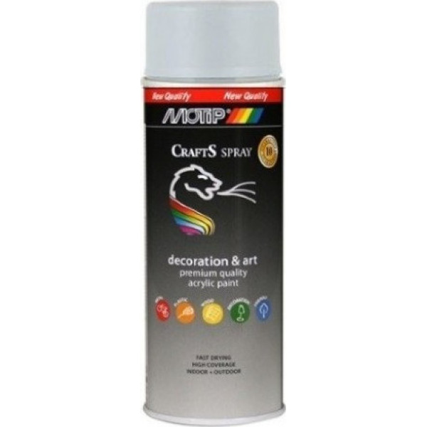 MOTIP Χρώμα spray λευκό Gloss Ral 9010 ακρυλικής βαφής 400ml