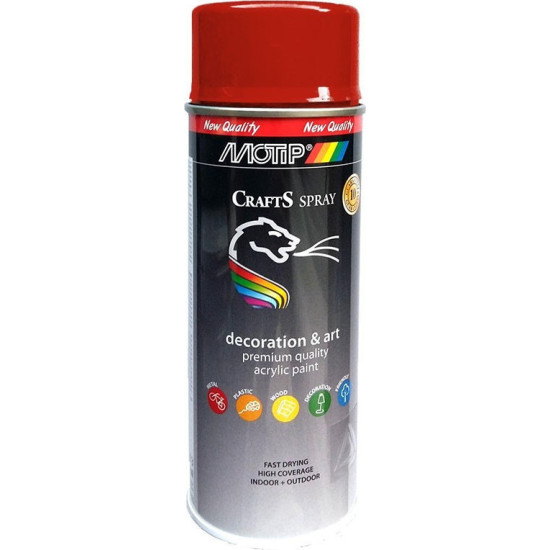 MOTIP Χρώμα spray κόκκινο Gloss Ral 3020 ακρυλικής βαφής 400ml
