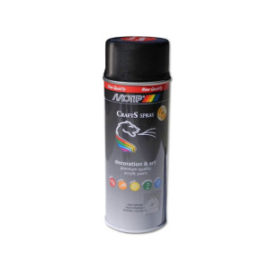 MOTIP Χρώμα Spray Μαύρο Matt Ral 9005 Ακρυλικής Βαφής 400ml