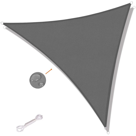 Τεντόπανο 160gr γκρι τρίγωνο 3.6X3.6X3.6m 10890