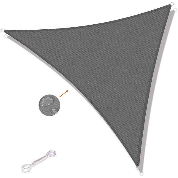 Τεντόπανο 160gr γκρι τρίγωνο 3.6X3.6X3.6m 10890