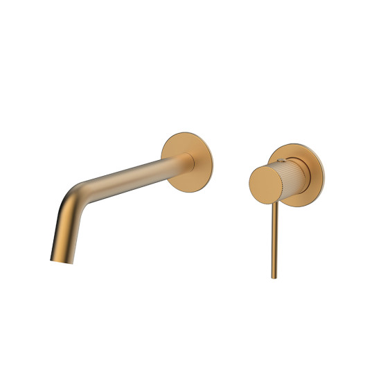 Orabella Preciosa Brushed gold - Μπαταρία νιπτήρος, εντοιχισμού 2 οπών