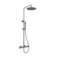 Orabella Preciosa Gun metal light - Στήλη ντουζ με στρόγγυλη κεφαλή Φ250