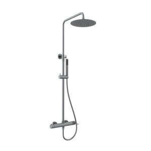 Orabella Preciosa Gun metal light - Στήλη ντουζ με στρόγγυλη κεφαλή Φ250