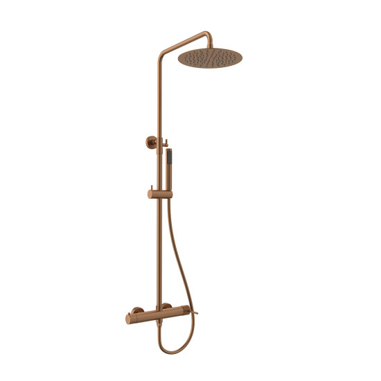Orabella Preciosa Brushed rose gold - Στήλη ντουζ με στρόγγυλη κεφαλή Φ250