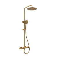 Orabella Preciosa Brushed gold - Στήλη ντουζ με στρόγγυλη κεφαλή Φ250