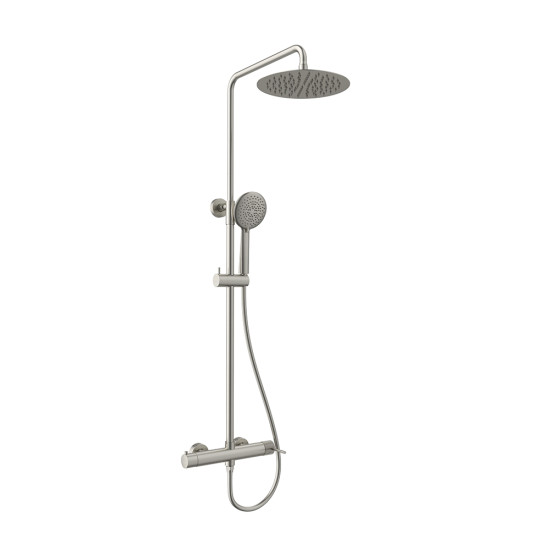 Orabella Preciosa Brushed nickel - Στήλη ντουζ με στρόγγυλη κεφαλή Φ250