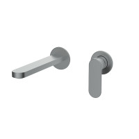 Orabella Aspen Gun metal light - Μπαταρία νιπτήρος, εντοιχισμού 2 οπών