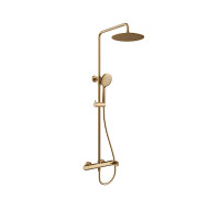 Orabella Oval Brushed gold - Στήλη ντουζ με στρόγγυλη κεφαλή Φ250