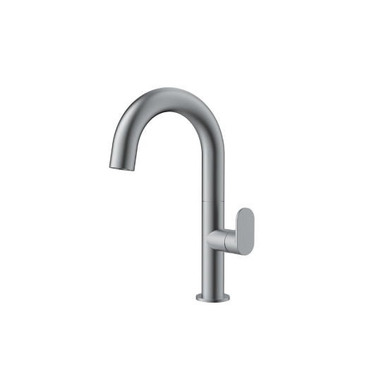 Orabella Oval Gun metal light - Μπαταρία νιπτήρος