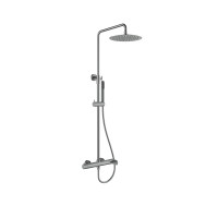 Orabella Oval Gun metal light - Στήλη ντουζ με στρόγγυλη κεφαλή Φ250