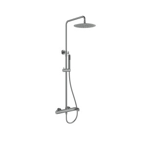 Orabella Oval Gun metal light - Στήλη ντουζ με στρόγγυλη κεφαλή Φ250