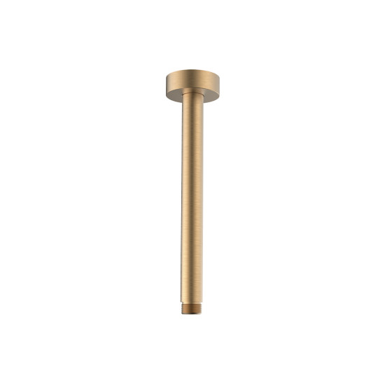 Βραχίονας Ντουζ Οροφής Στρόγγυλος – 17 cm Brushed gold