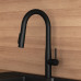 Orabella Pure water black matt - Μπαταρία Κουζίνας με αποσπώμενο ντουζ 2 ροών