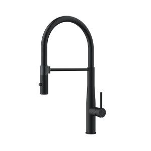 Orabella Bracket Black matt - Μπαταρία Κουζίνας με αποσπώμενο ντουζ 2 ροών