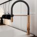 Orabella Bracket Rose Gold - Μπαταρία Κουζίνας με αποσπώμενο ντουζ 2 ροών
