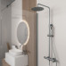 Orabella Oval Gun metal light - Στήλη ντουζ με στρόγγυλη κεφαλή Φ250