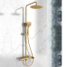 Orabella Oval Brushed gold - Στήλη ντουζ με στρόγγυλη κεφαλή Φ250