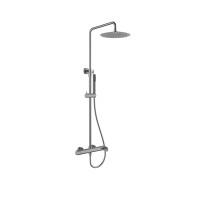 Orabella Aspen Gun metal light - Στήλη ντουζ με στρόγγυλη κεφαλή Φ250