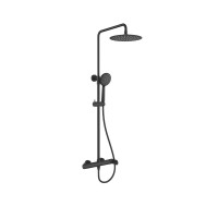 Orabella Aspen Black matt- Στήλη ντουζ με στρόγγυλη κεφαλή Φ250