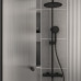Orabella Aspen Black matt- Στήλη ντουζ με στρόγγυλη κεφαλή Φ250