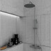Orabella Aspen Gun metal light - Στήλη ντουζ με στρόγγυλη κεφαλή Φ250